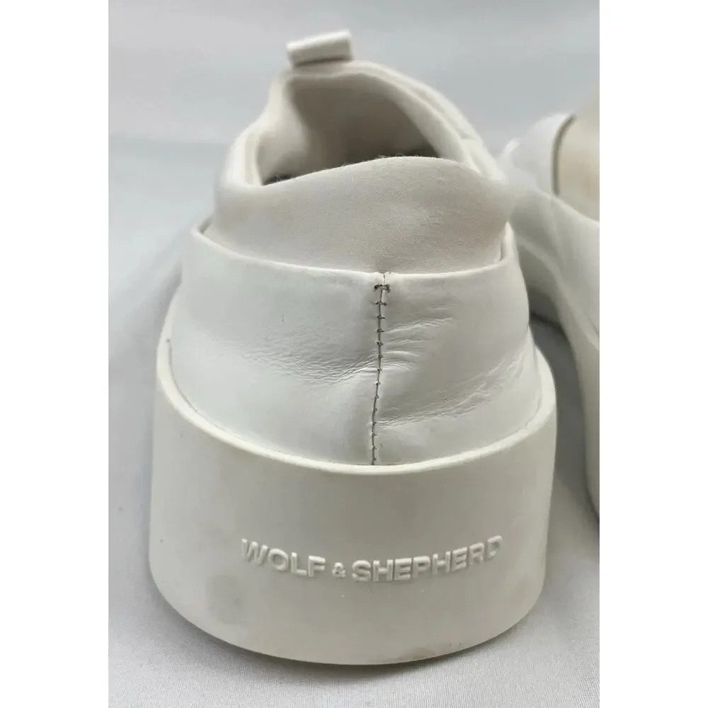 Wolf And Shepherd Cruise Tre Shoes White Leather Slip On Men's Size 11